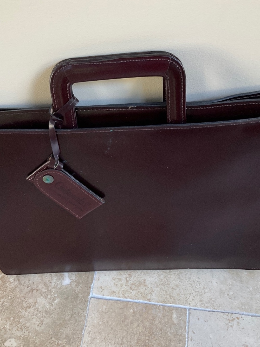Leather Slim Attaché Case